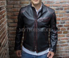 Mens Biker Motorcycle Slim Fit
