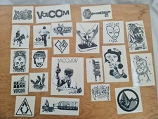 22 Vintage Volcom Vinyl Black & White Skate and Surf Stickers 2008 -  Free P&P