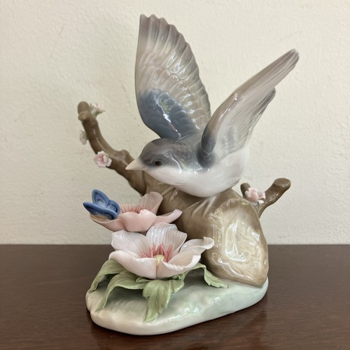Lladro bird and butterfly - lladro,