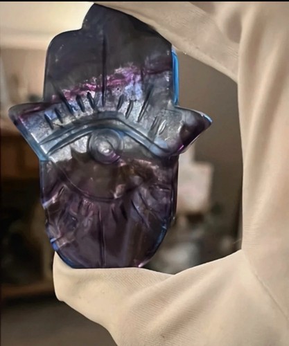 Crystal fluorite hand carving - fluorite,