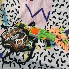 NERF Dart Tag Guns Blaster -  Green Pump Action Glasses Vests Darts 