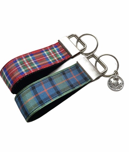 Tartan key fob - fob,, keyring