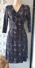 New M&S Marks & Spencer Stretch Jersey FAUX WRAP DRESS Size 12 (PETITE) NWOT 