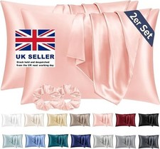 Vielit 2 Pack Satin Pillowcase for Hair & Skin Soft as Silk Pillowcases 40x60cm