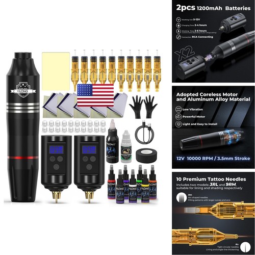 2pcs batteries wireless tattoo - 2pcs,