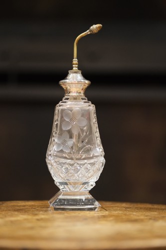 Antique cut glass perfume - glass,