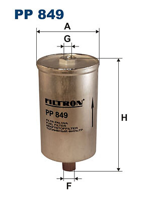 Fuel filter filtron 849 for - filtron, pp