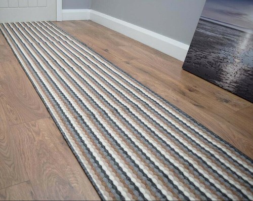 Grey brown carpet runner - brown,