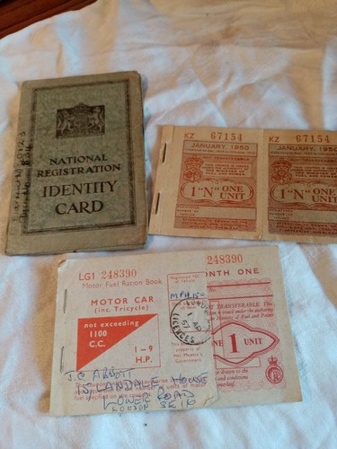 Identity card 1943 - card, motor