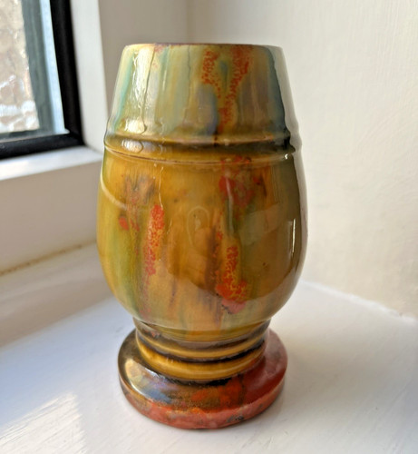 Brannam pottery vase green - ch,