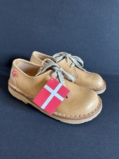 Duckfeet Shoes Size 4 Tan Brown EU37 Lace Up New Danish Scandi Lagenlook Leather