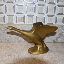 Vintage Brass Flying Bird Duck