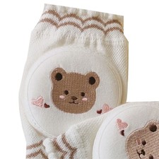 Bear Baby Knee Pads Pure Cotton Soft Comfortable Thin Elastic Adjustable Sli NEW