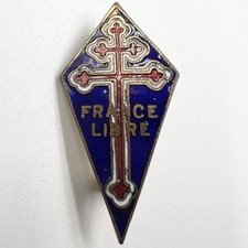 Genuine WW2 Free French France Libre Lapel Badge