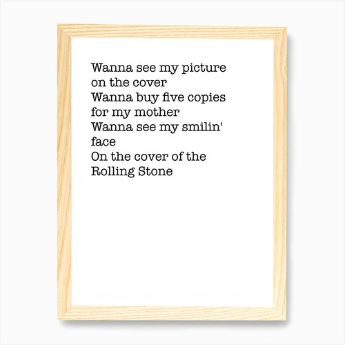 Rolling stone art print framed - rolling,