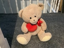 Cute Teddy Bear Red Heart Heart And Ribbon Bow