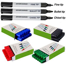 Whiteboard Marker Dry Wipe Pens ✔3 Tips ✔4 colours ✔Board Metal Glass Wipe Clean