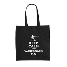 Keep Calm And Wakeboard On - Canvas Tote Bag - Wakeboarding Wake Board Water