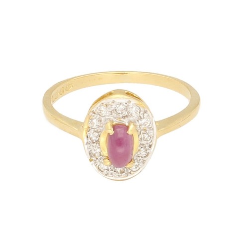 18carat yellow gold ruby - yellow,
