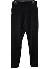 Crane Very Soft Black Womens Size Medium Two Side Pockets Stretch Leggings