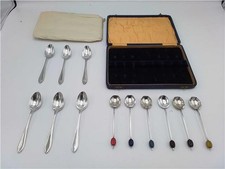12x Hallmarked Silver Plate Teaspoons with original box