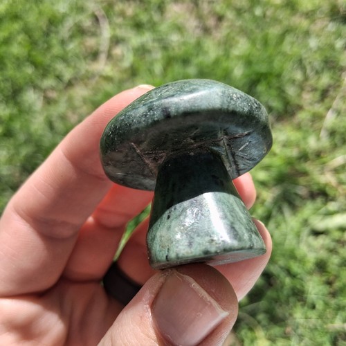 Moss green jasper - jasper, mushroom