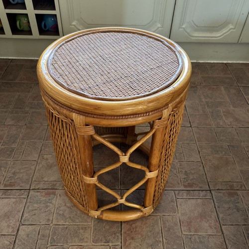 Cane side table