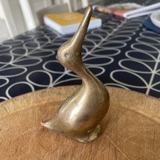 vintage brass duck ornament