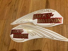 Harley-Davidson wings fuel tank decals stickers kit 300x90mm.
