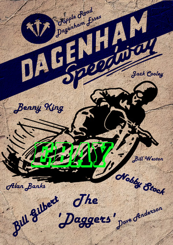 Dagenham speedway retro aged - dagenham,