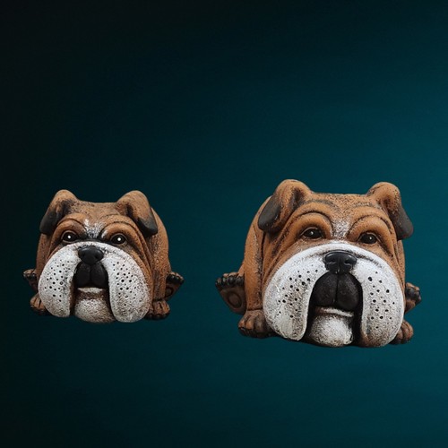 Cute bulldog planter dog - planter, plant