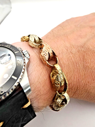 Chunky 9ct colour gold tulip - colour,