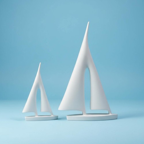 Resin sailboat decor symbolic - resin,