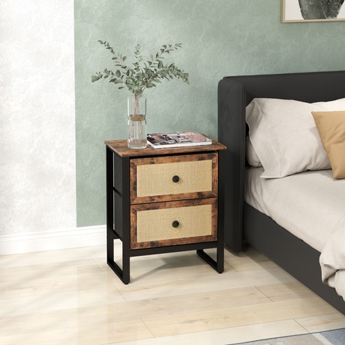 Homcom bedside table with - table, 2