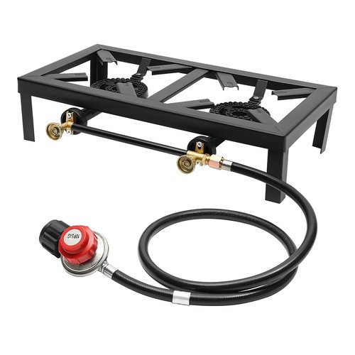Cast iron double burner - iron,