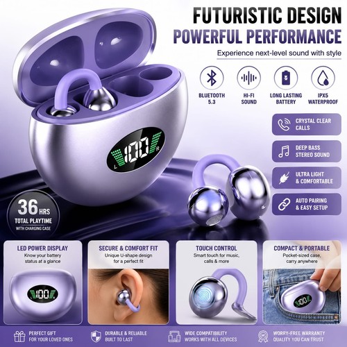 Wireless clip earbuds - clip, on