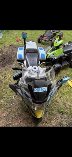 Kids police ride motorbike - kids,