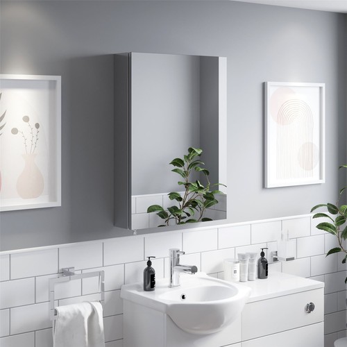 Bathroom single door mirror - bathroom,