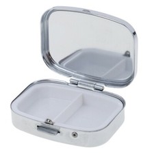 Practical Pill Box Tablet Case Silver Small Storage 1pc Metal Portable