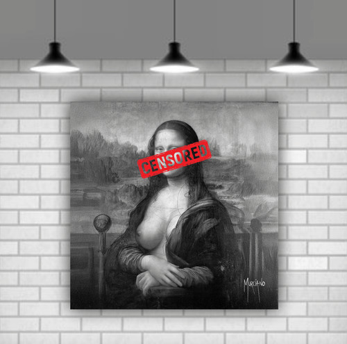 Mona lisa canvas wall - wall, art