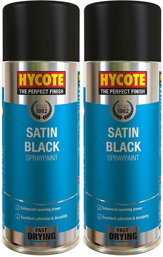 Hycote satin black spray - black,