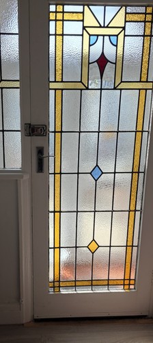 1930s art deco - stained, glass