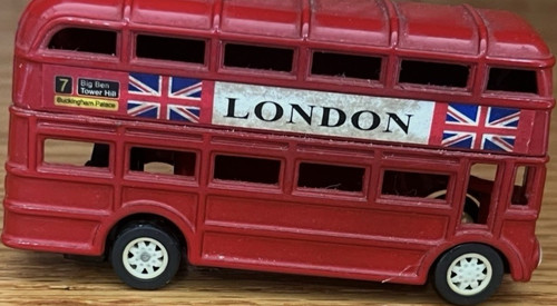 London double decker bus red - double,