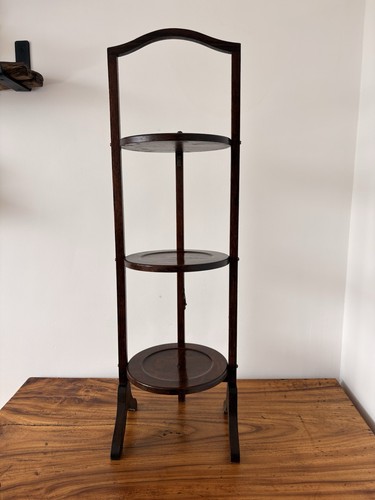 Edwardian oak folding tier - edwardian, 3