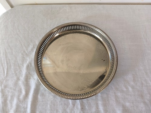 Vintage gallery tray silver - gallery,