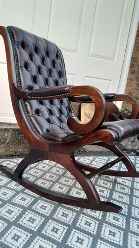 Antique leather chesterfield - antique,