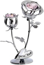Crystocraft Chrome Plated Rose
