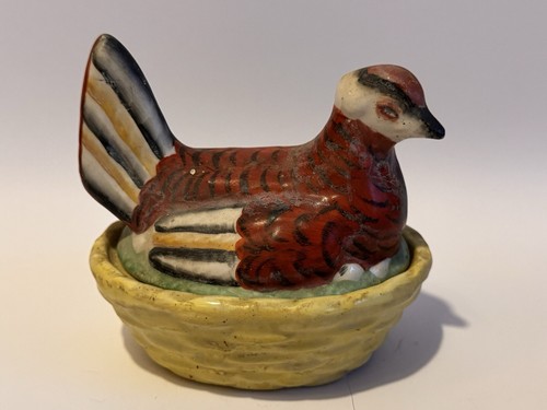 Antique staffordshire hen - antique,