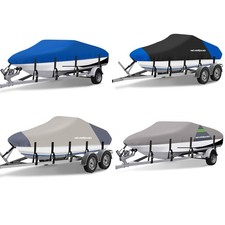 Heavy Duty Boat Speedboat Cover Waterproof Fish Ski V-Hull Marine Grade 11-22FT