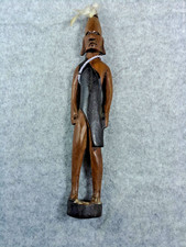 Vintage Hand Carved African Wood Figural Man Sku N41